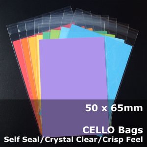 (image for) #PR5065 - 50x65mm Crystal Clear Cello Bags