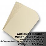 #J4505 - White Gold Curious Metallics 250gsm A5 Size