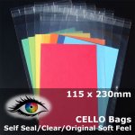 #PA45588 - 115x230mm Soft Feel Cello Bags