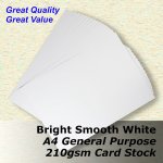 #L5208 - Value SMOOTH Bright White Card 210gsm A4 Size