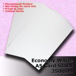 #H5605 - Economy White Card 350gsm A5 Size