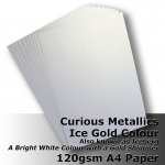 #J4411 - Ice Gold Curious Metallics 120gsm A4 Size