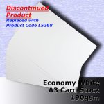 #H5068 - Economy White Card 190gsm A3 Size