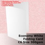 #H5522A - C6 Scored Cards Economy White Card 300gsm