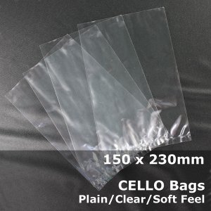 (image for) #PM150230 - 150x230mm Plain Clear Cello Bags