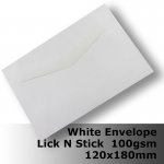 E32AH ** - 120 x 180mm White Envelope 100gsm BLnS