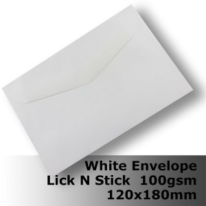 (image for) E32AH ** - 120 x 180mm White Envelope 100gsm BLnS