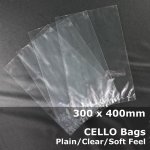#PM300400 - 300x400mm Plain Clear Cello Bags