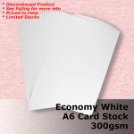 #H5502 - Economy White Card 300gsm A6 Size