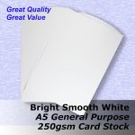 #L5305 - Value SMOOTH Bright White Card 250gsm A5 Size