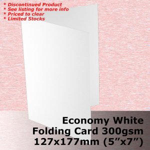 #H55A20 - 5x7\" Scored Cards Economy White Card 300gsm