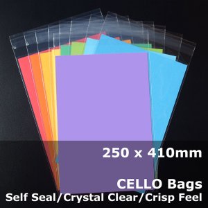 (image for) #PR250410 - 250x410mm Crystal Clear Cello Bags