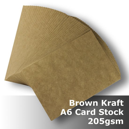 (image for) #S0102 KRAFT Card 205gsm A6 (148mm x 105mm)