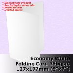 #H56A20 - 5x7" Scored Cards Economy White Card 350gsm