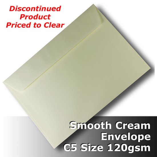 (image for) #H8472 - Smooth Ivory Envelope 120gsm C5 Size WLnS