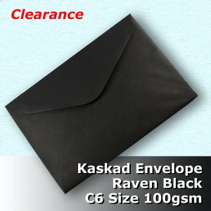 (image for) #N0271 - Kaskad Raven Black Envelope 100gsm C6 Size BLnS