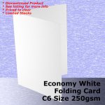 #H5322A - C6 Scored Cards Economy White Card 250gsm