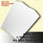 #H7108 - Cast Coat (Gloss) White Card 250gsm A4 Size