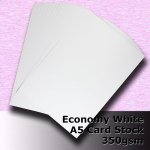 #H5605 - Economy White Card 350gsm A5 Size