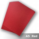 D8905 Leathergrain Card A5 270gsm Red