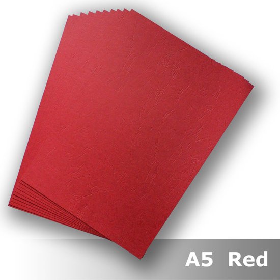 (image for) D8905 Leathergrain Card A5 270gsm Red