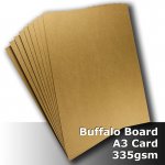 #S1768 Buffalo Board Natural Brown 385gsm A3