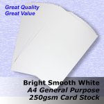 #L5308 - Value SMOOTH Bright White Card 250gsm A4 Size