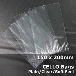 (image for) #PM150200 - 150x200mm Plain Clear Cello Bags