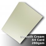 #H8408 - Smooth Finish Card Ivory 280gsm A4 Size