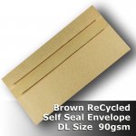 #S0773 ReCycled Brown DL Envelope 90gsm Wallet PnS