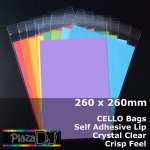 #PR260260 - 260x260mm Crystal Clear Cello Bags