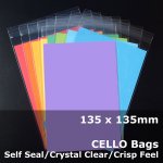 #PR135135 - 135x135mm Crystal Clear Cello Bags