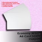 #H5602 - Economy White Card 350gsm A6 Size