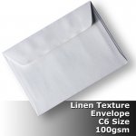 #H6071P - Linen Finish Envelope 100gsm C6 Size WPnS