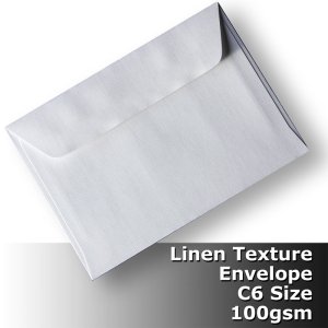 (image for) #H6071P - Linen Finish Envelope 100gsm C6 Size WPnS