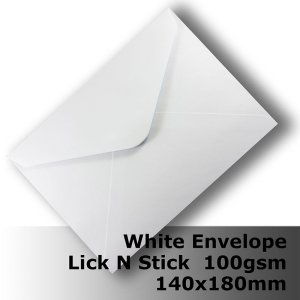 (image for) E42AH ** - 140 x 180mm White Envelope 100gsm BLnS