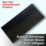 #N0273 - Kaskad Raven Black Envelope 100gsm DL Size WPnS