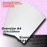 #H5609 - Economy White Card 350gsm SRA4 (OverSize A4)