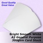 #L5568 - Value SMOOTH Bright White Card 300gsm A3 Size