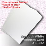 #H7502 - Smooth Finish White Card 400gsm A6 Size