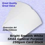 #L5309 - Value SMOOTH Bright White 250gsm SRA4 Size (OverSize A4