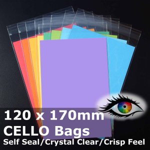 (image for) #PR120170 - 120x170mm Crystal Clear Cello Bags