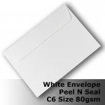 E24CA - C6 (114 x 162mm) White Envelope 80gsm WPnS