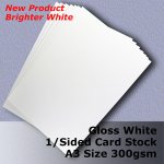 #H9268 - Cast Coat (Gloss) BRIGHTER White Card 300gsm A3 Size