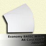 #H4202 - Economy BASIC White Card 200gsm A6 Size