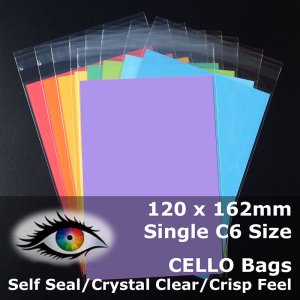 (image for) #PR120162 - 120x162mm Crystal Clear Cello Bags