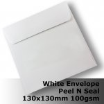 E35CE - 130mm Square White Envelope 100gsm WPnS