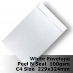 E75CH - C4 (229 x 324mm) White Envelope 100gsm Pocket PnS