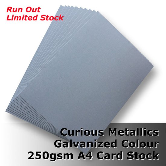 (image for) #J4908 - Galvanized Curious Metallics 250gsm A4 Size