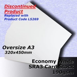 #H5069 - Economy White Card 190gsm SRA3 (Oversize A3)